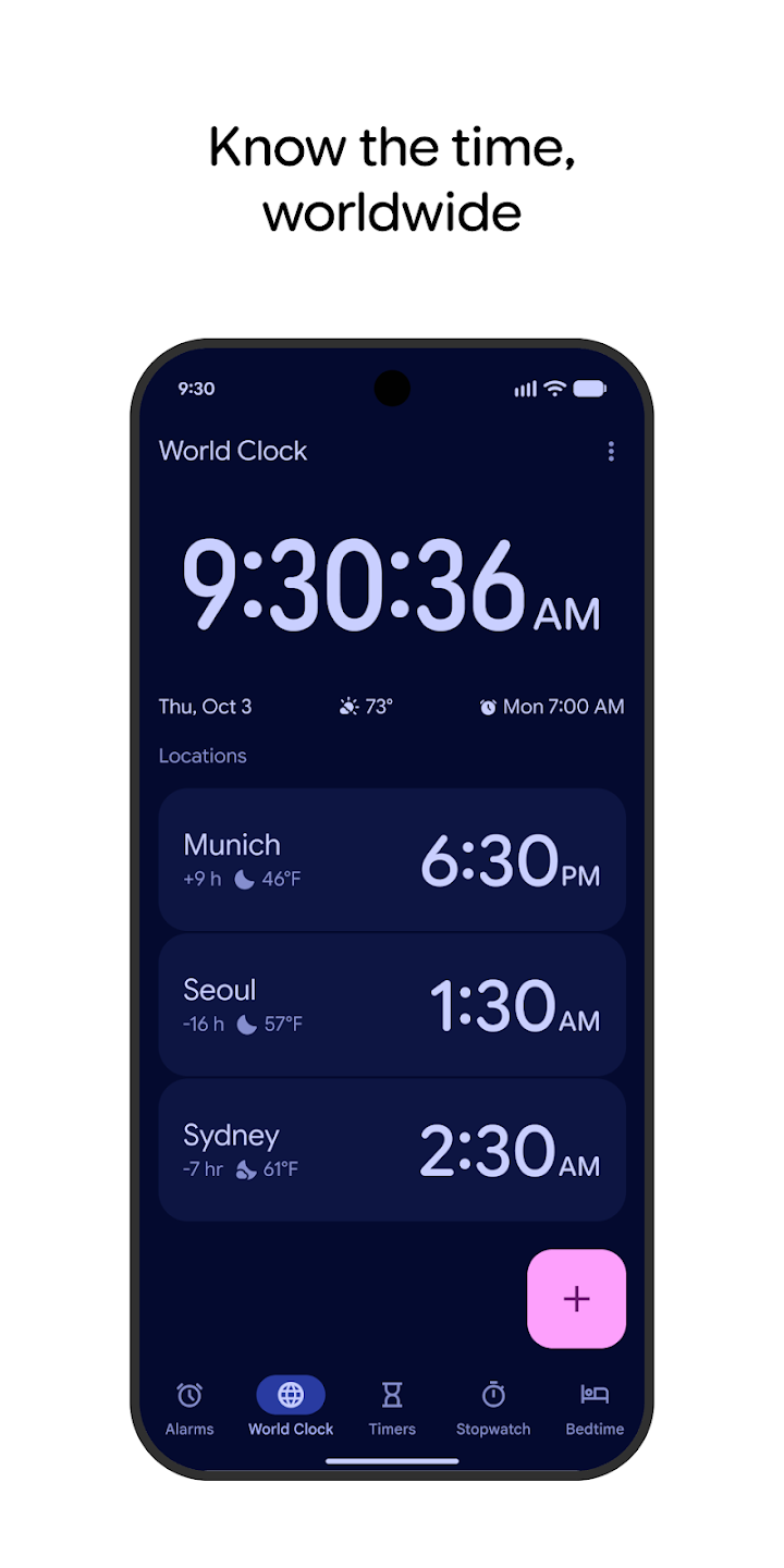 Clock screenshot