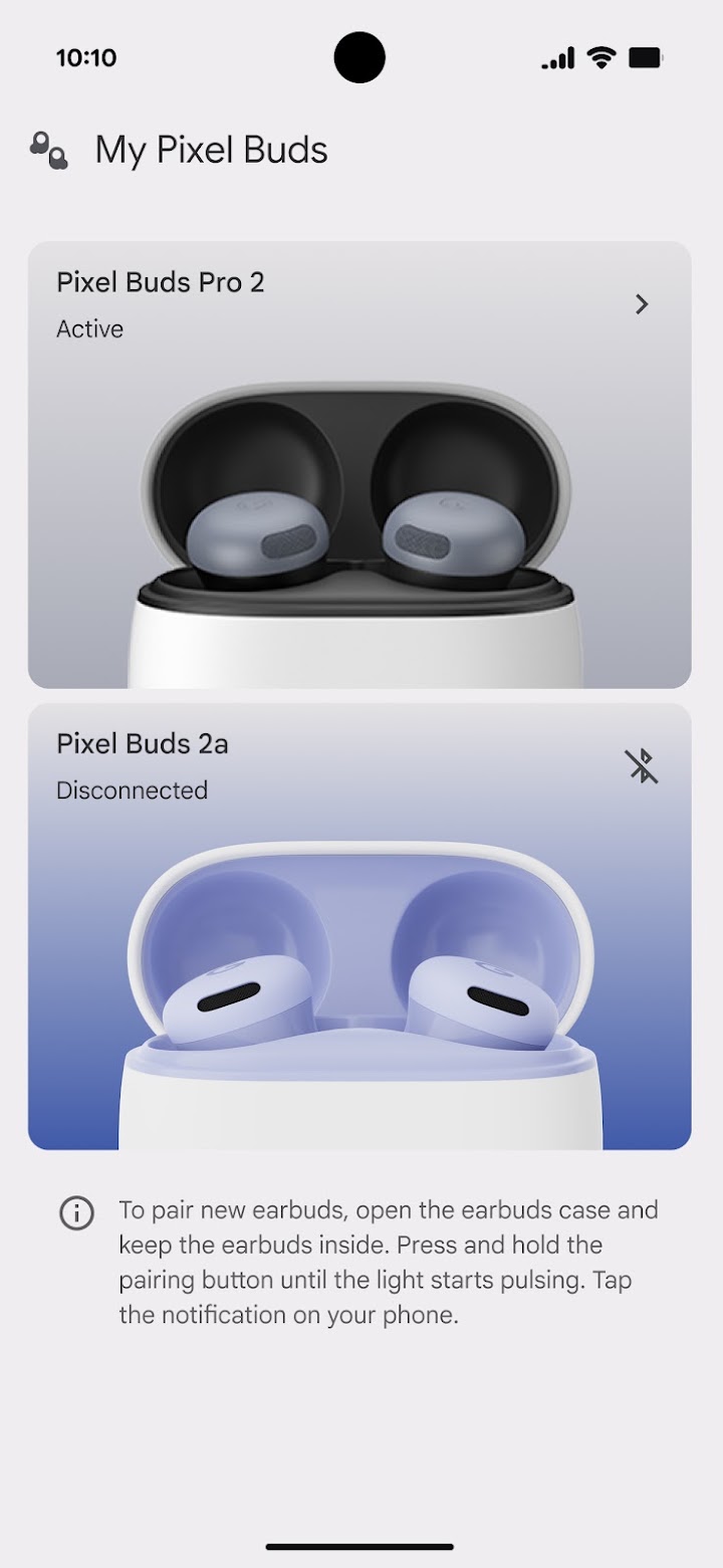 Google Pixel Buds screenshot
